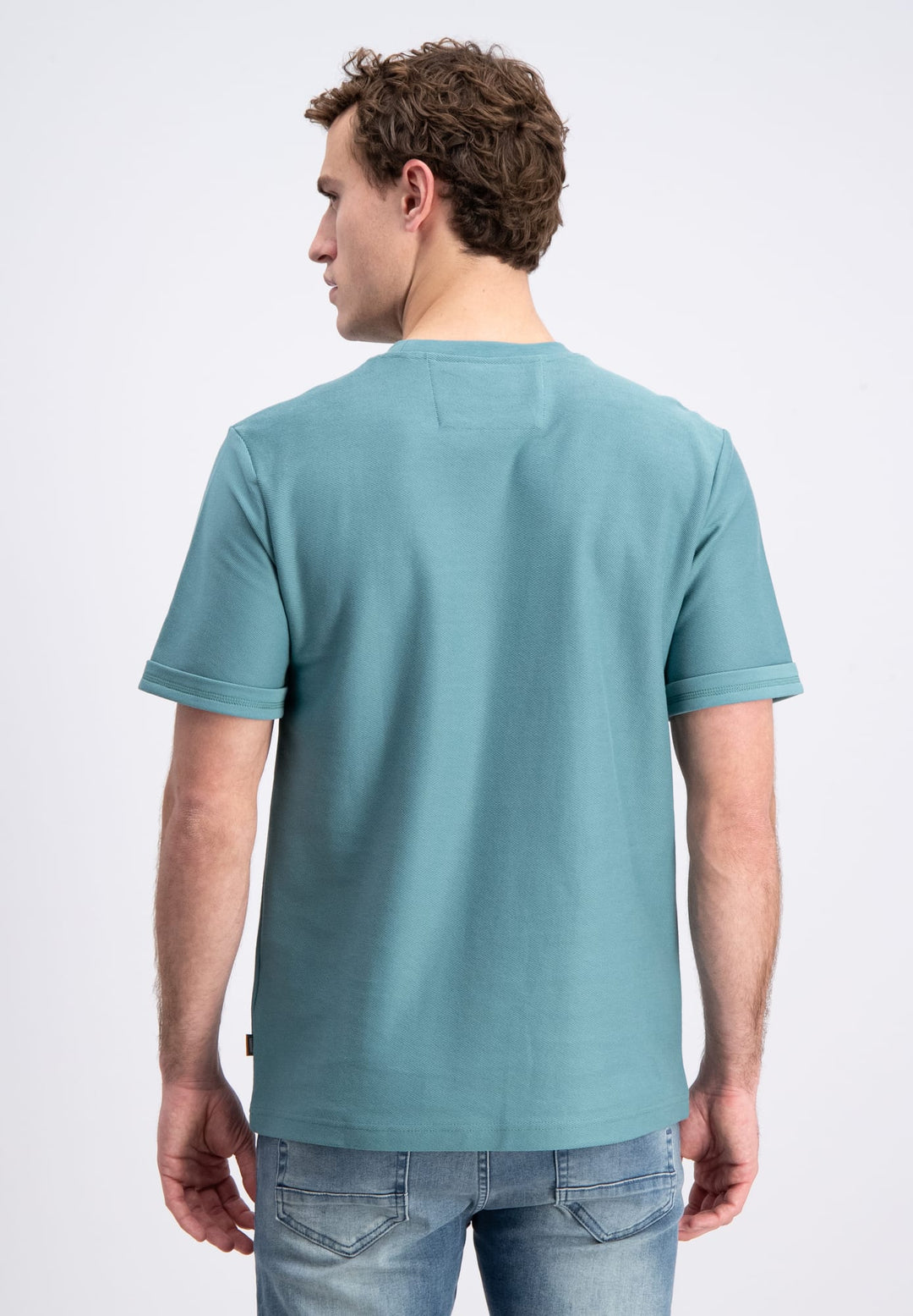 Gabbiano men T-shirt jacquard front logo – heren - Esmerald