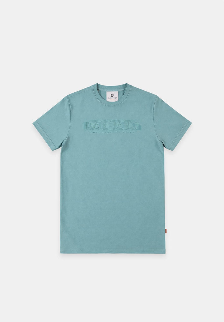Gabbiano men T-shirt jacquard front logo – heren - Esmerald