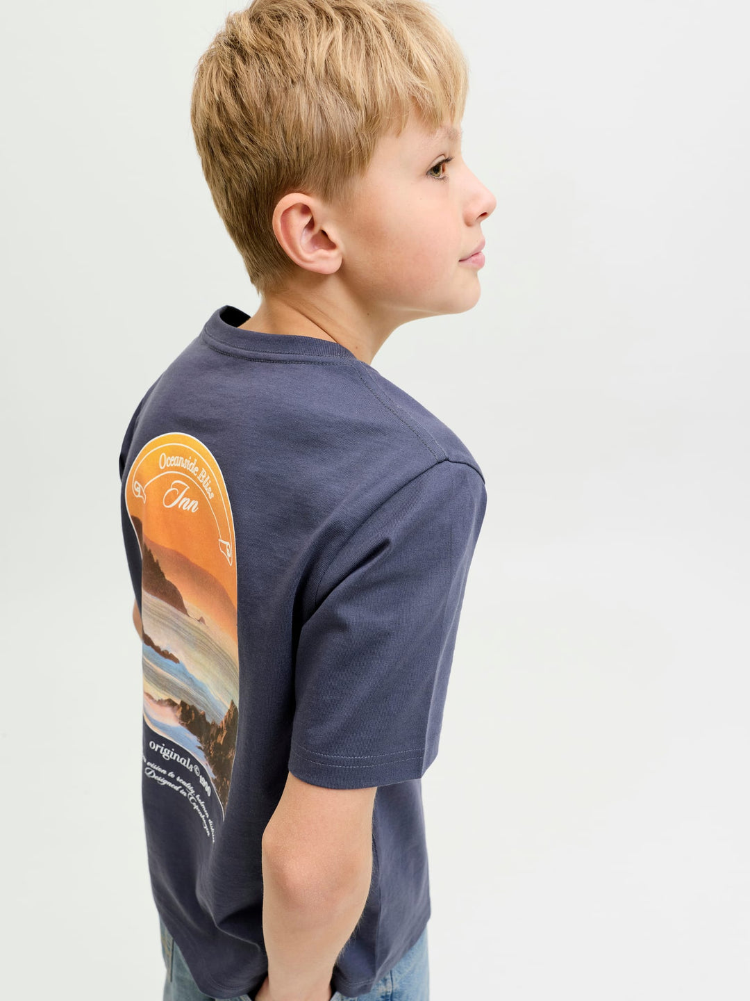 Jack & Jones Kids T-shirt Montauk rafblauw – jongens