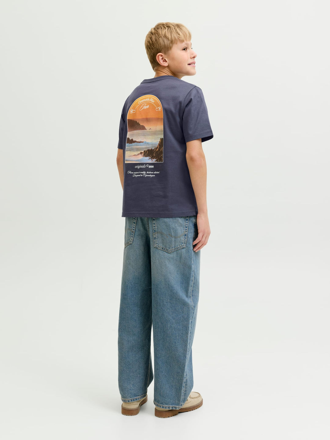 Jack & Jones Kids T-shirt Montauk rafblauw – jongens