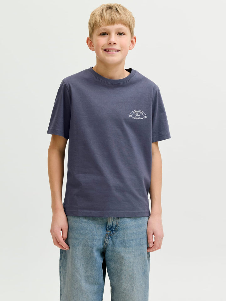 Jack & Jones Kids T-shirt Montauk rafblauw – jongens