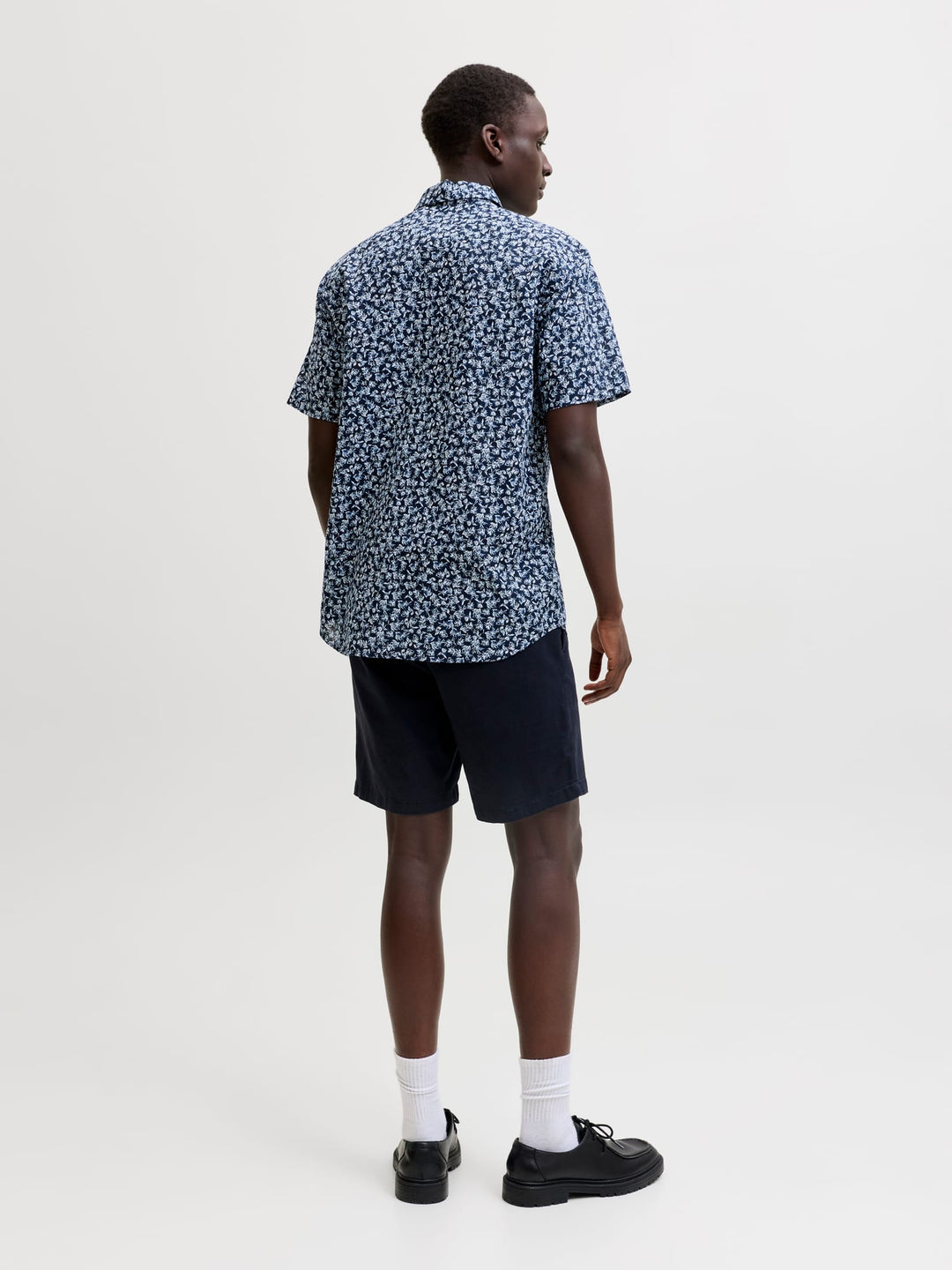 Jack &amp; Jones 12292179 blasummer overhemd k/m blauw dessin