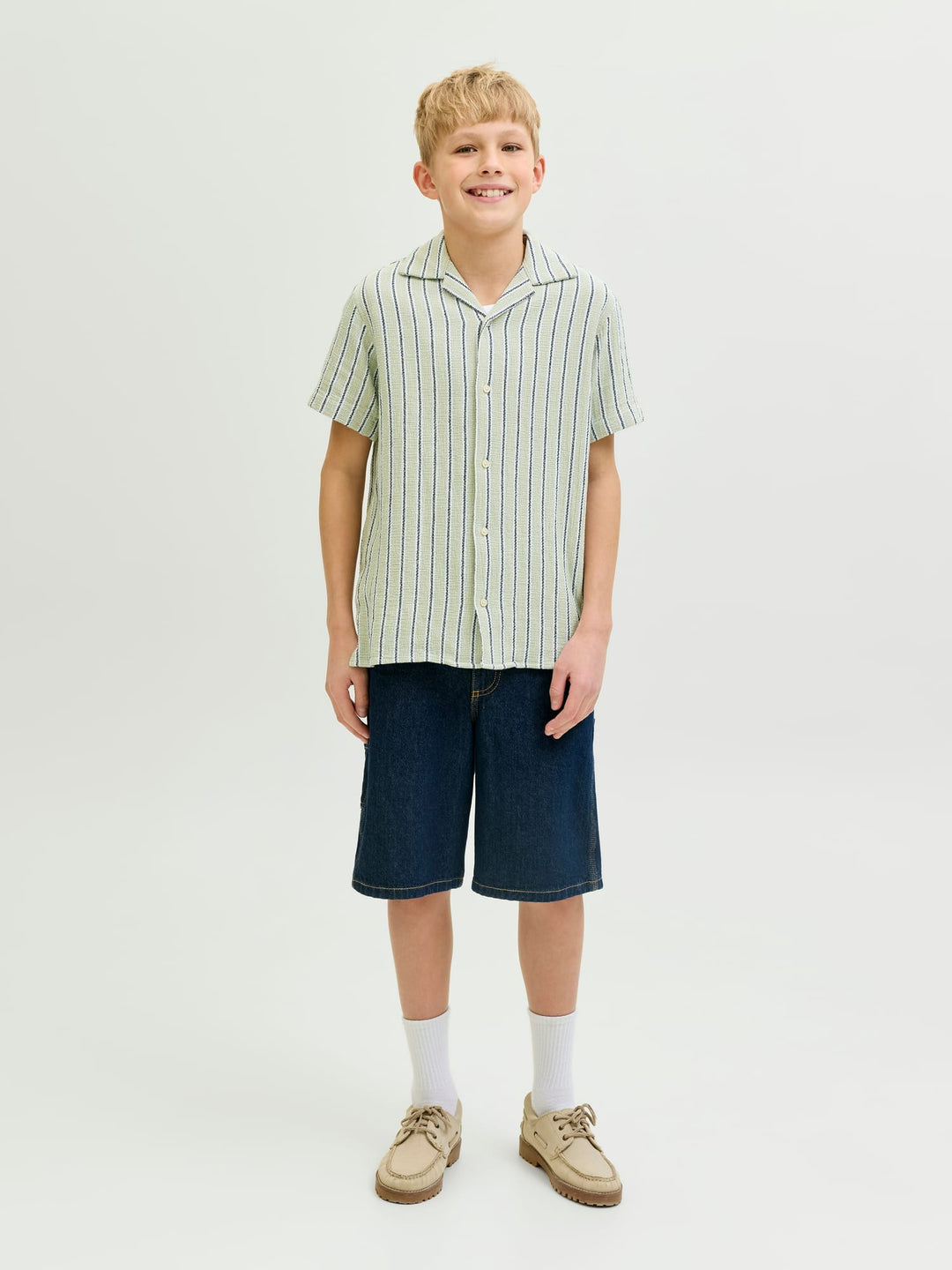 Jack & Jones Kids Coba blouse groen dessin – jongens