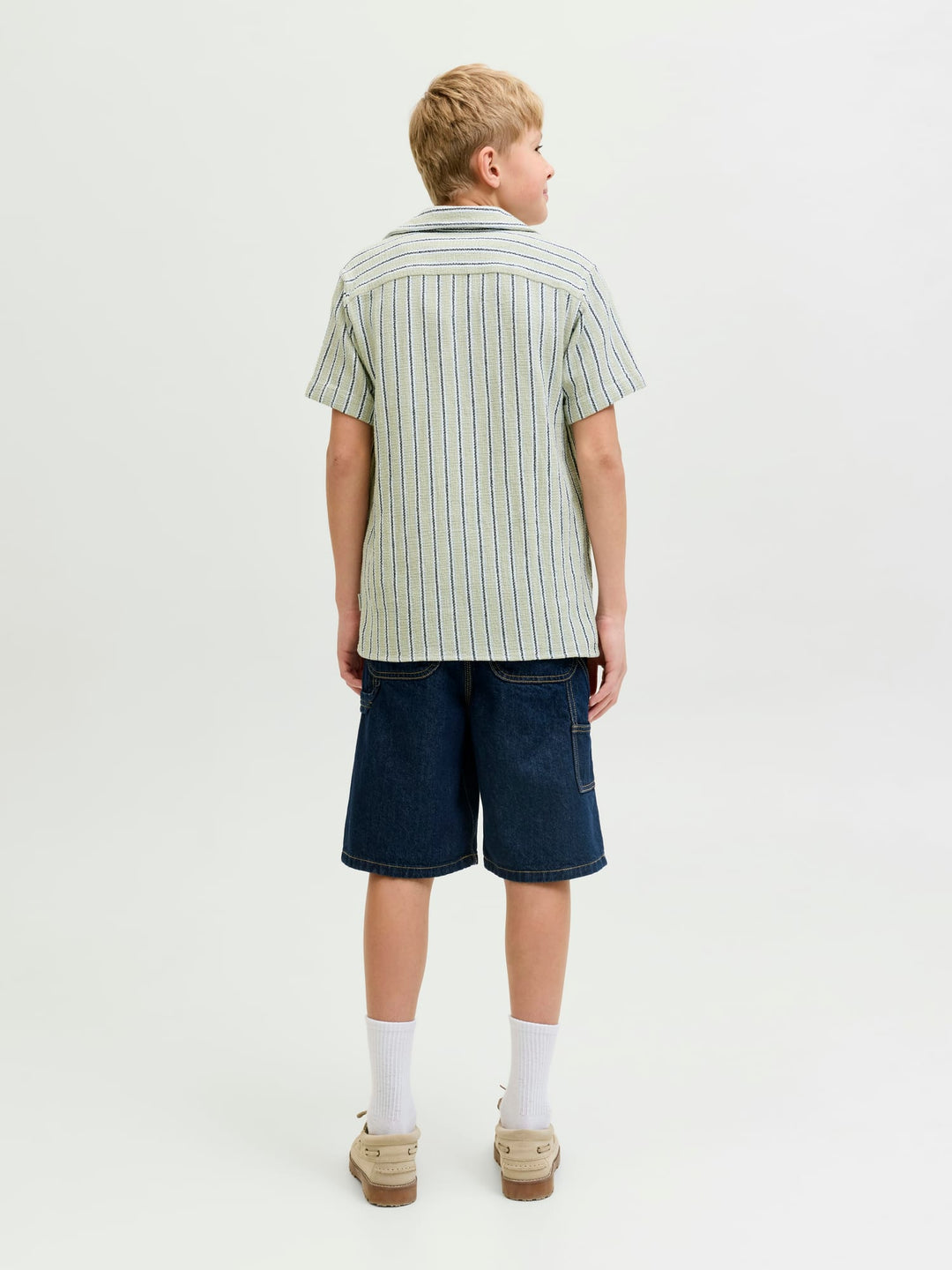 Jack &amp; Jones Kids 12279707 Coba blouse k/m groen dessin