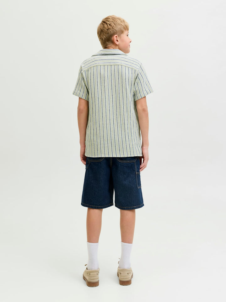 Jack & Jones Kids 12279707 Coba blouse k/m groen dessin