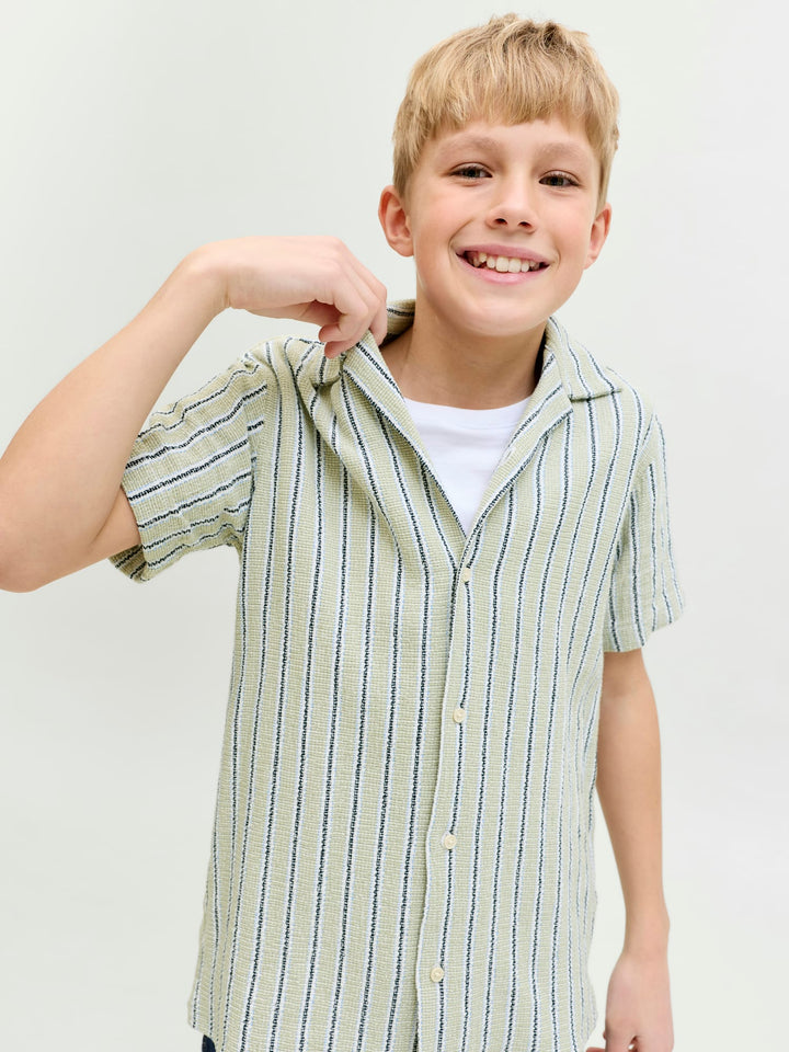 Jack & Jones Kids Coba blouse groen dessin – jongens