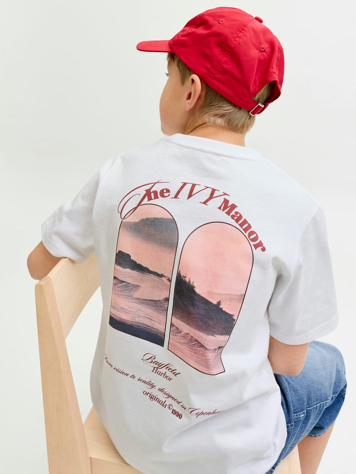 Jack & Jones Kids T-shirt Montauk - jongens - Wit