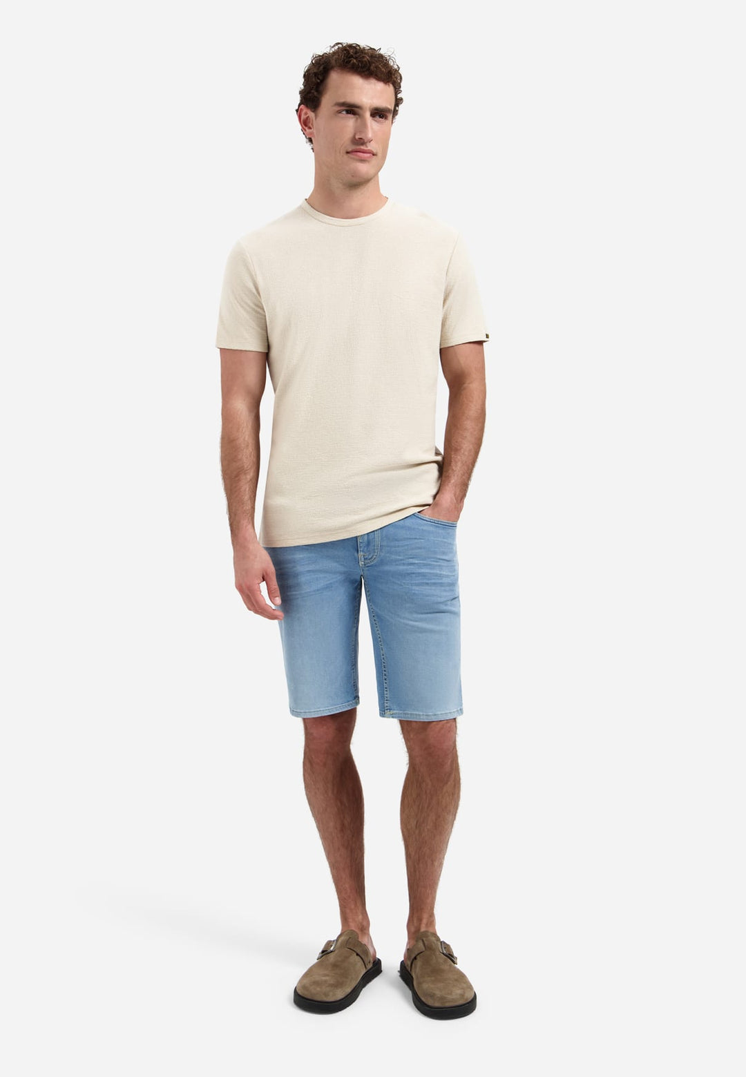 No excess 31320230 T-shirt k/m heren beige