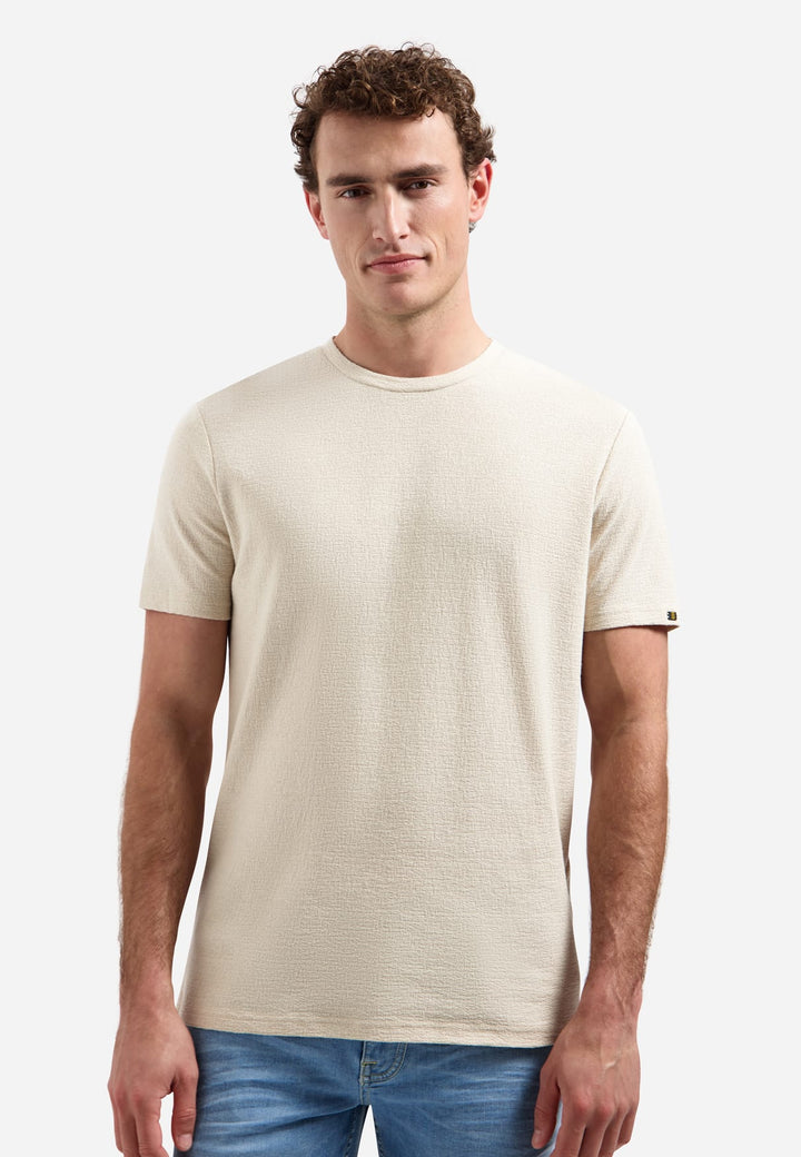 No excess 31320230 T-shirt k/m heren beige