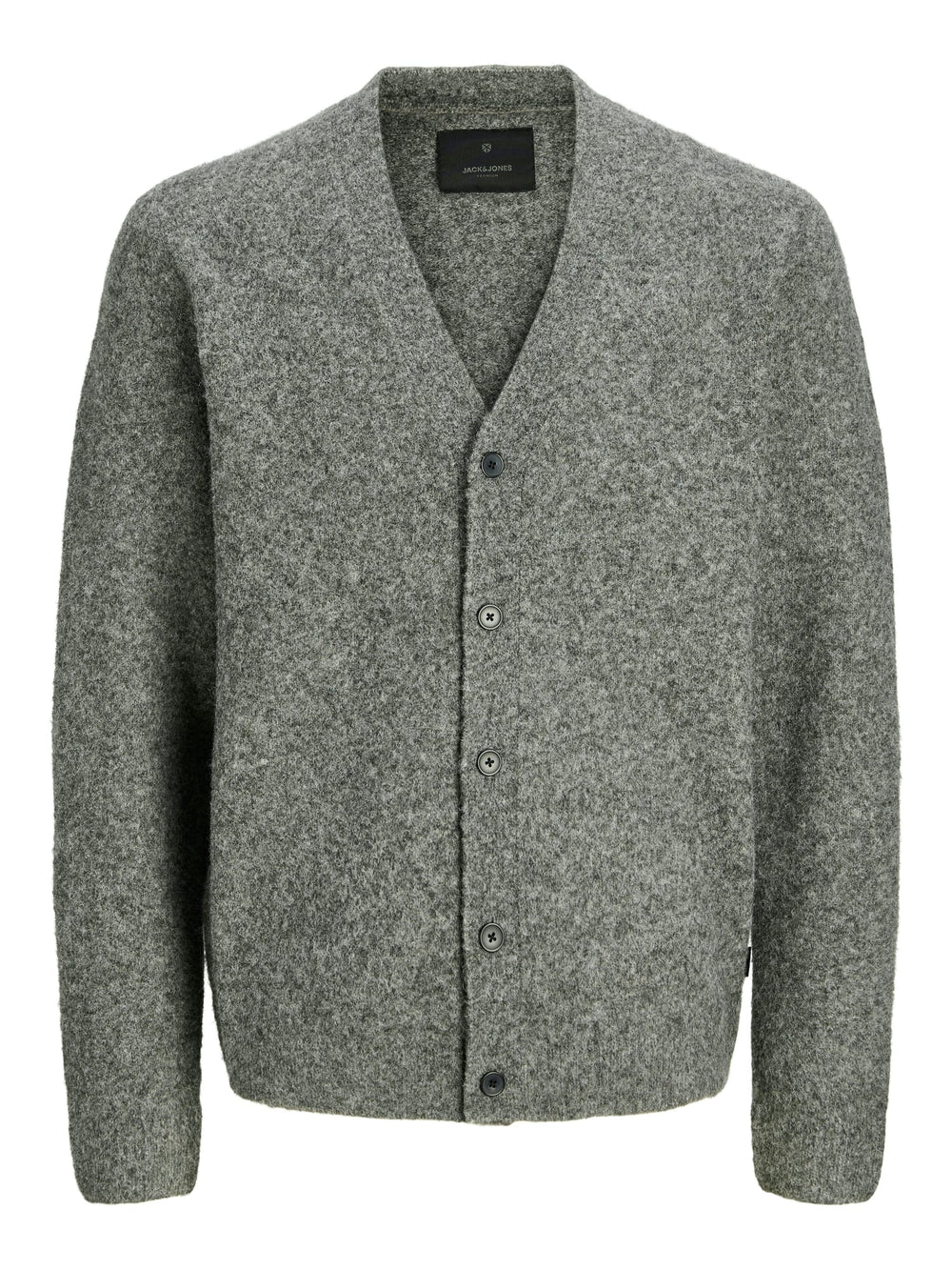 Jack & Jones JPRBLASIMON SOUFFLE KNIT CARDIGAN – heren vest - Grijs Melee