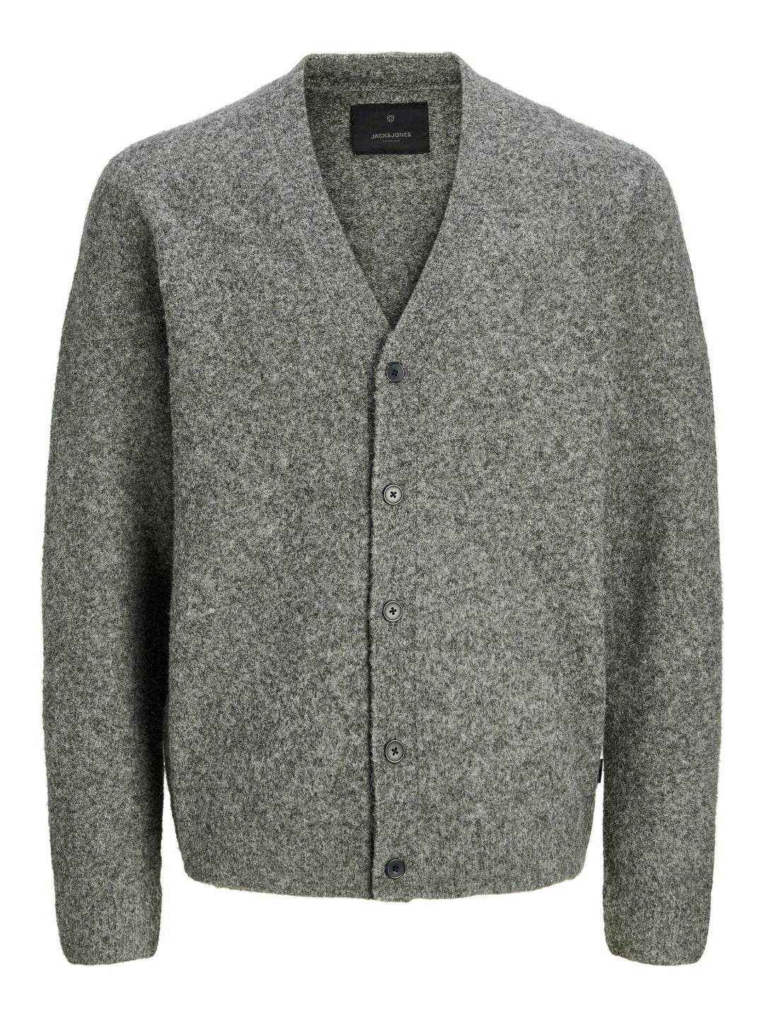 Jack & Jones JPRBLASIMON SOUFFLE KNIT CARDIGAN – heren vest - Grijs Melee