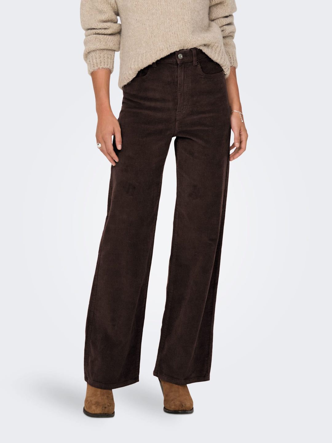 Only 15263179 Hope lange broek dames bruin - L34