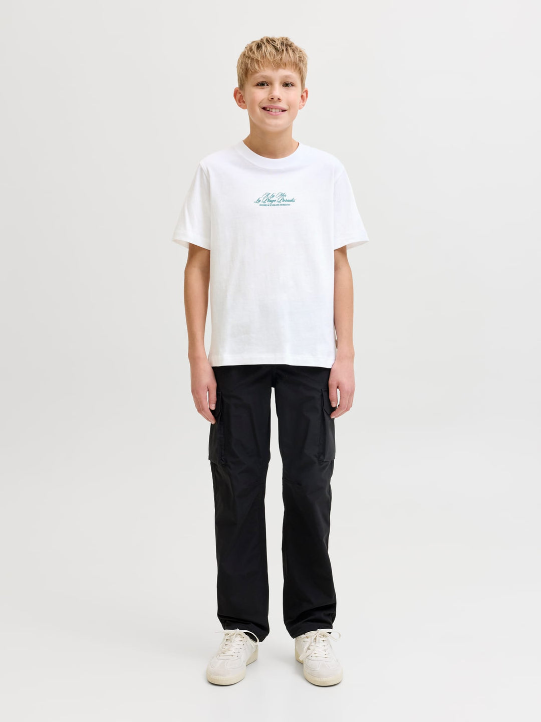 Jack & Jones Kids T-shirt JORCASSIS – jongens - Wit Dessin