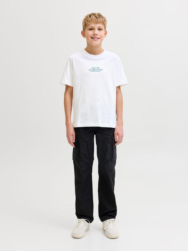 Jack & Jones Kids T-shirt JORCASSIS – jongens - Wit Dessin
