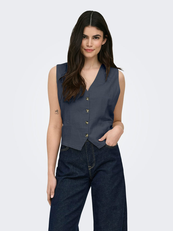 Only 15337097 Tizana gilet grijs – dames