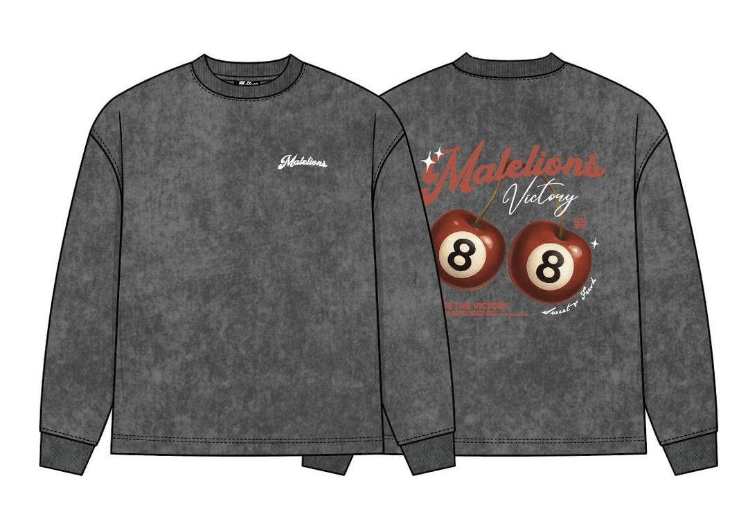 Malelions men MMB50026033 t-shirt l/m antraciet