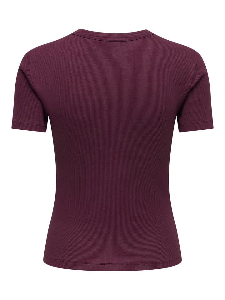 Only 15369240 Val t-shirt k/m dames bordeaux