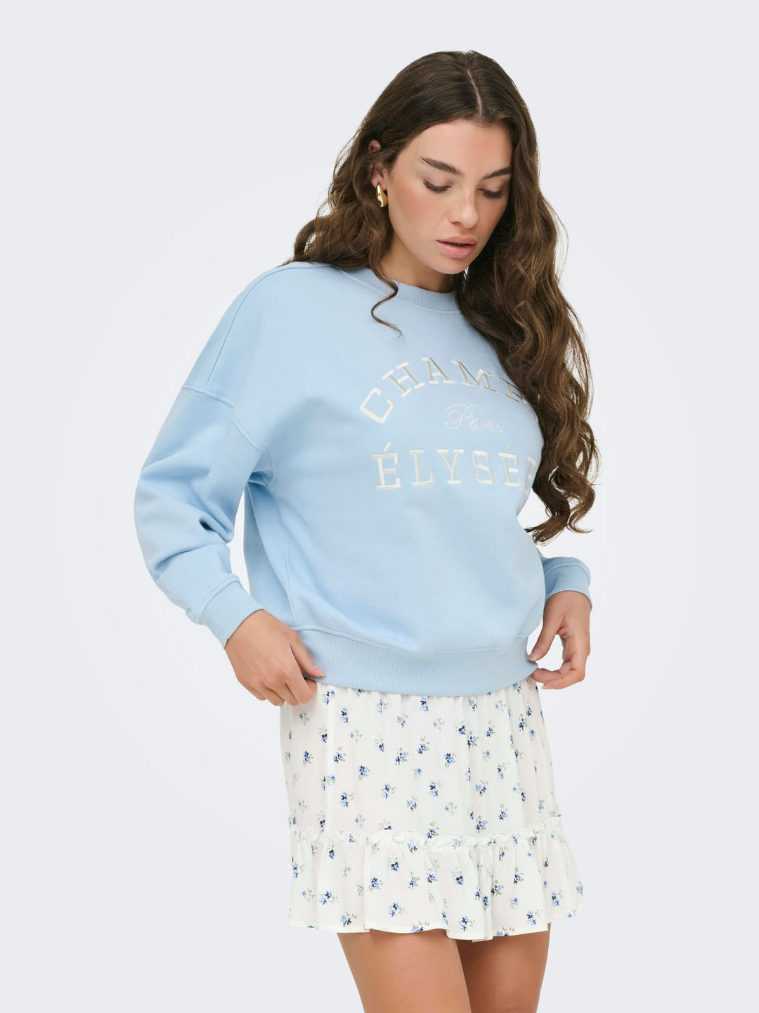 jacqueline de yong 15370526 sweater dames lichtblauw