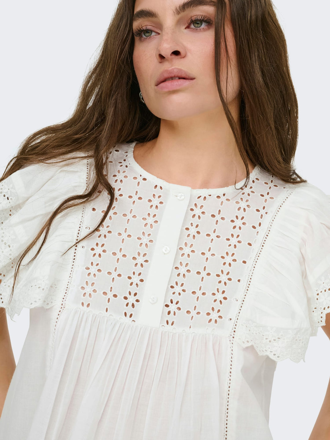 Jacqueline de Yong 15374203 Sigga top – dames - Off-white