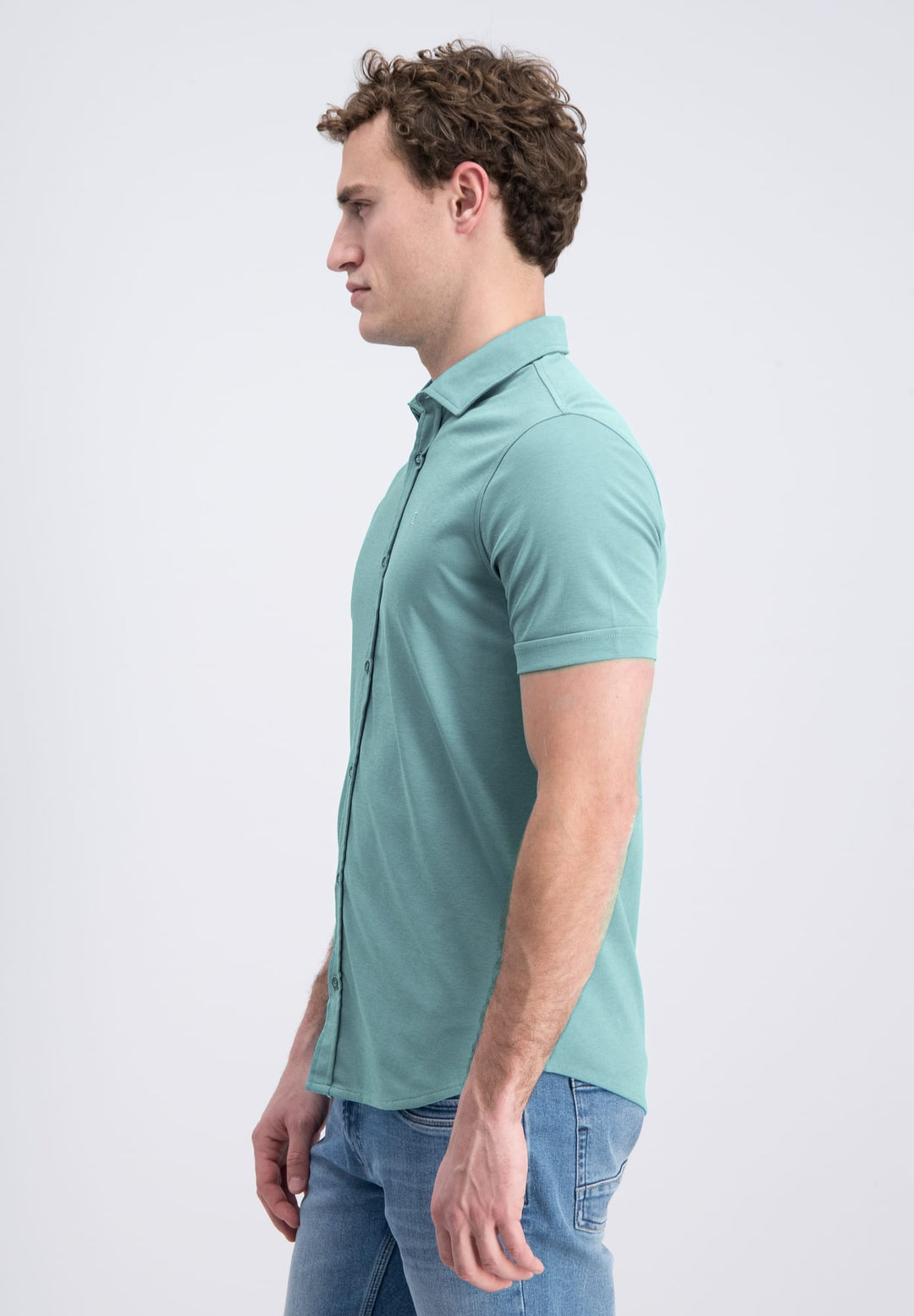 Gabbiano men 3365303 Fyre overhemd k/m esmerald