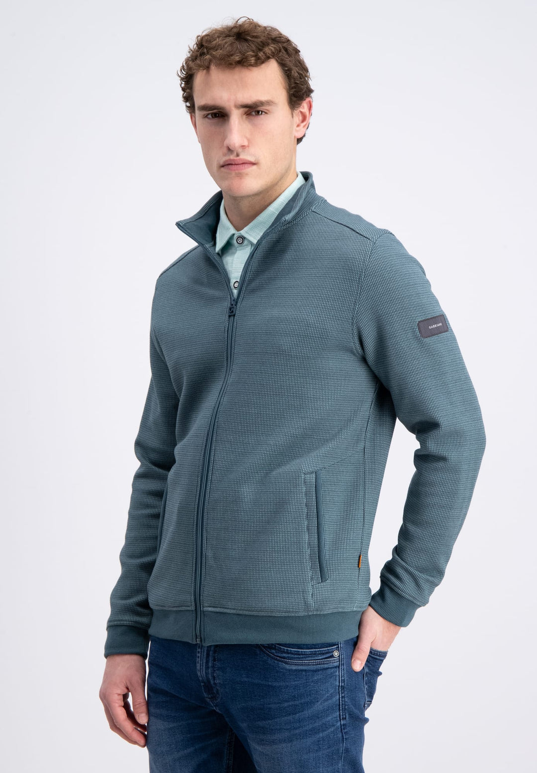 Gabbiano men 4265401 Bloke vest sweat heren – oud groen