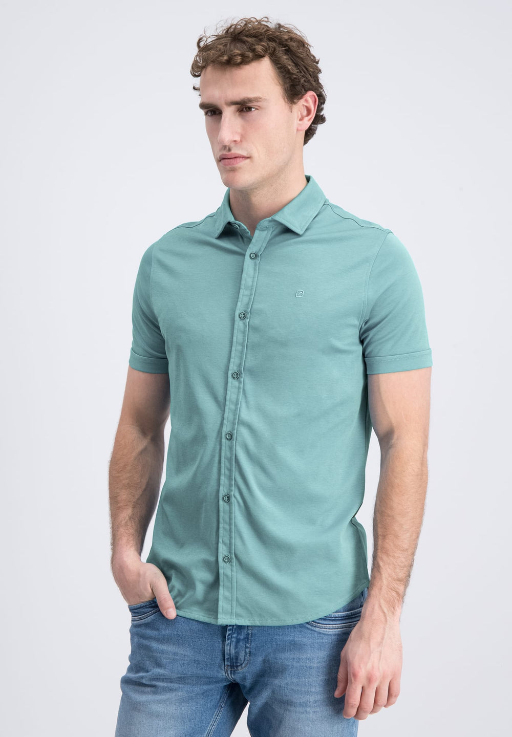 Gabbiano men overhemd k/m esmerald – heren