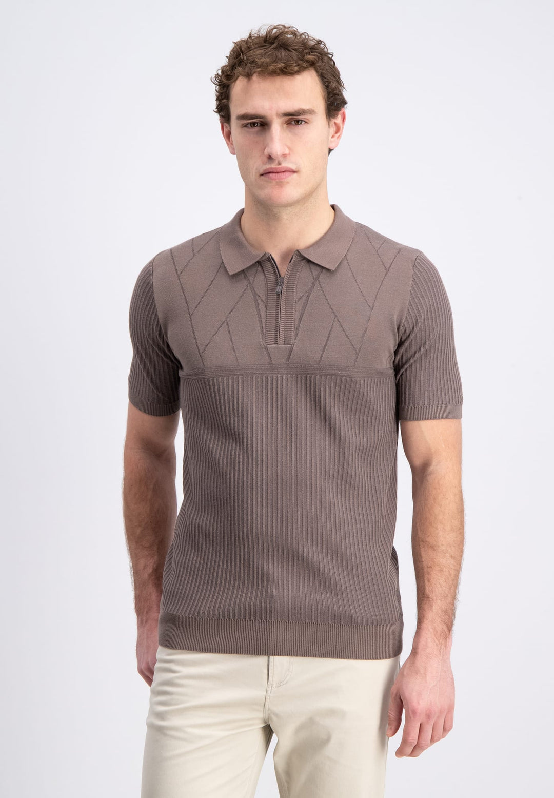 Gabbiano men 2365203 Aerik polo k/m bruin – heren