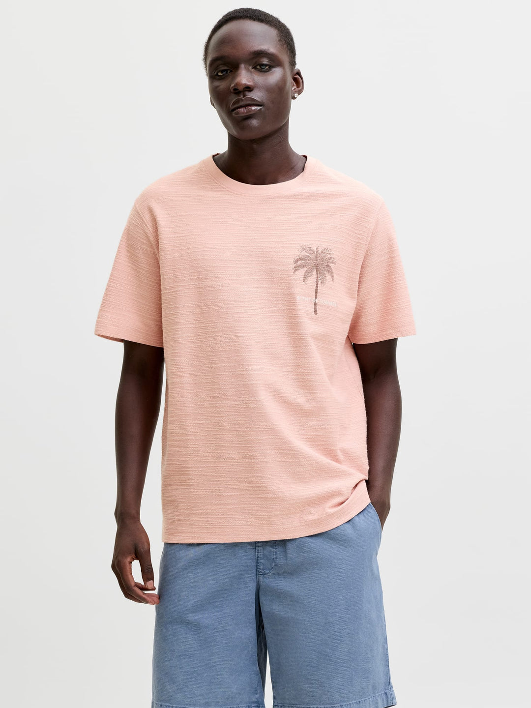 Jack & Jones 12294948 Blaemmett t-shirt roze – heren