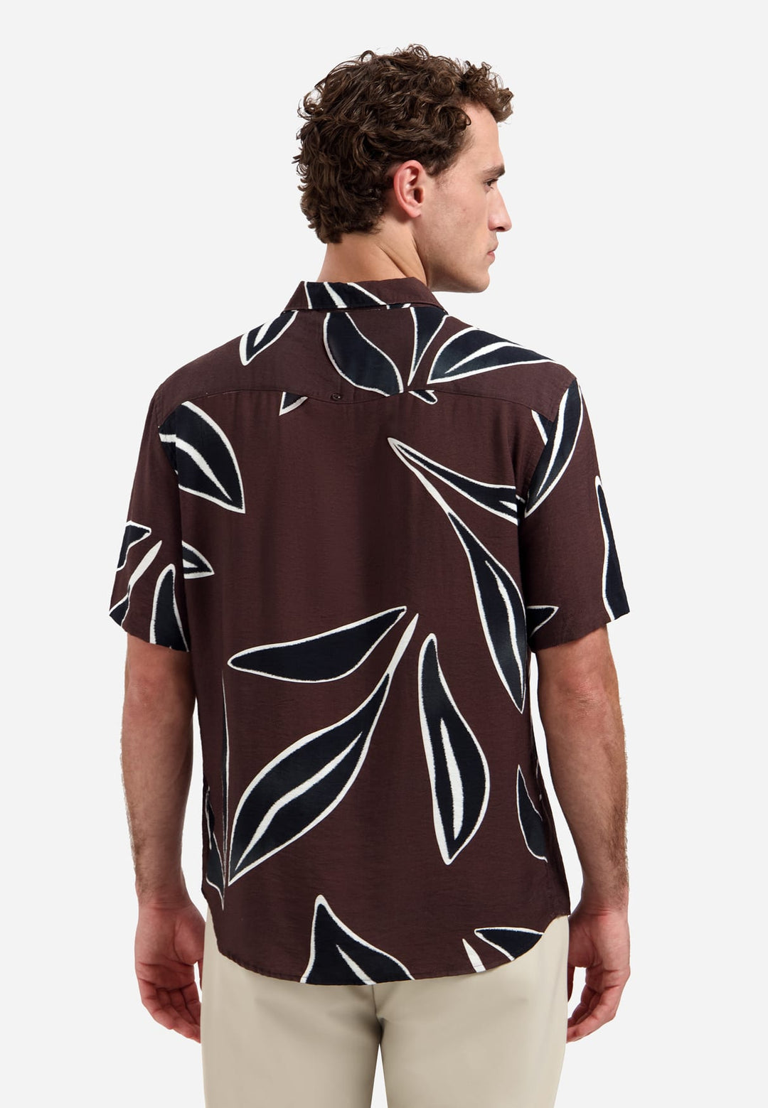 No excess 32460448 overhemd l/m bruin dessin – heren