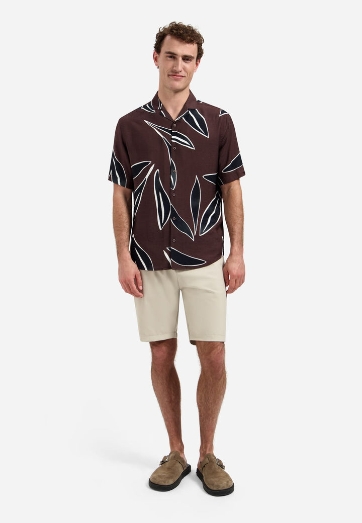 No excess 32460448 overhemd l/m bruin dessin – heren