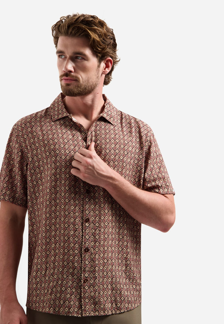 No excess 32460449 overhemd l/m heren steenrood