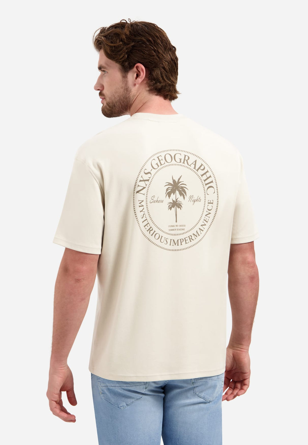 No Excess T-Shirt Crewneck Graphic beige – heren