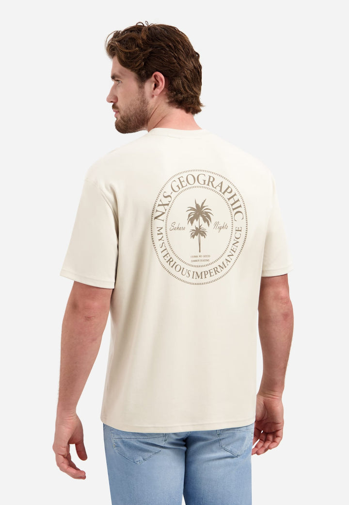 No Excess T-Shirt Crewneck Graphic beige – heren