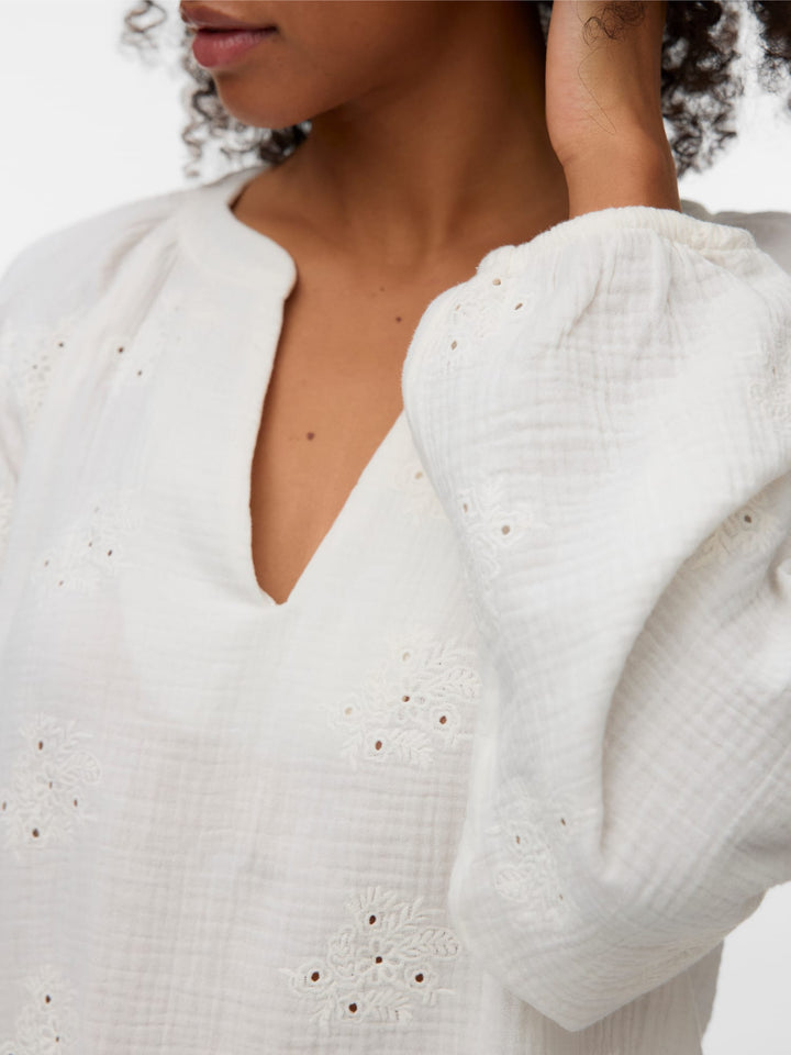 VERO MODA 10342739 Natali top l/m dames off-white