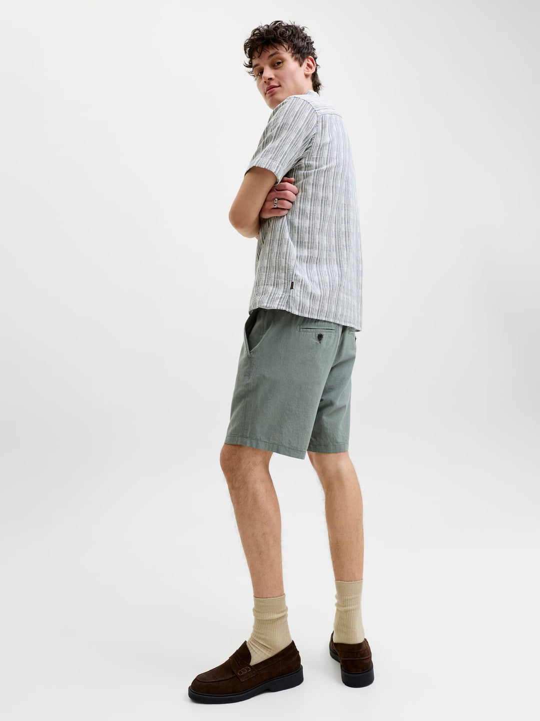 Jack &amp; Jones 12248627 stace short olijf – heren
