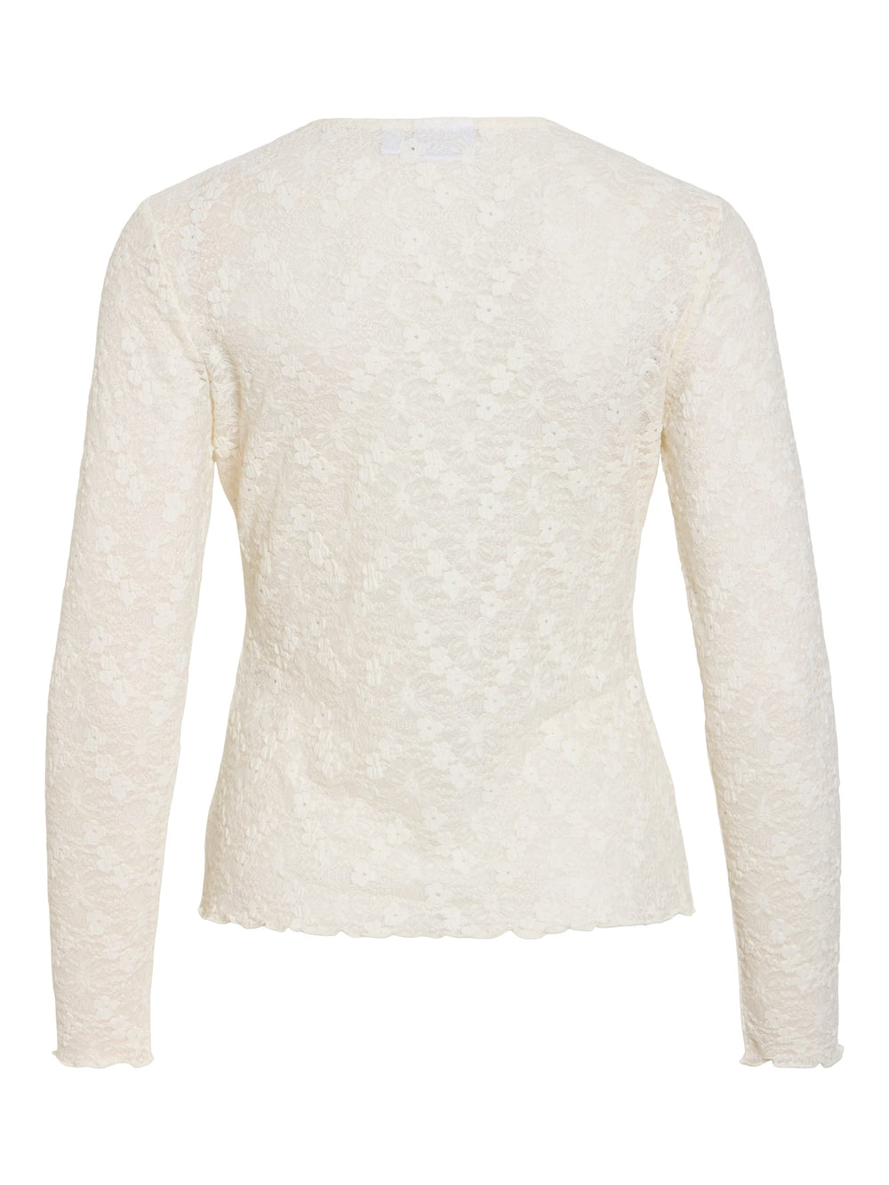 Vila VIFAY O-NECK L/S TOP ecru – dames blouse