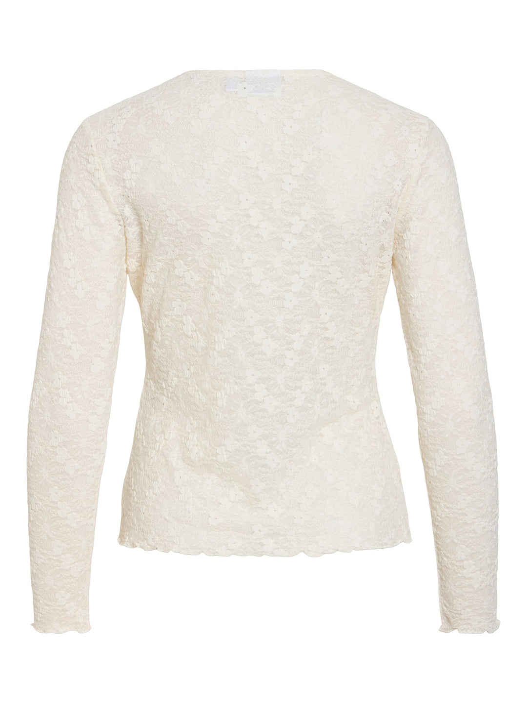 Vila VIFAY O-NECK L/S TOP ecru – dames blouse