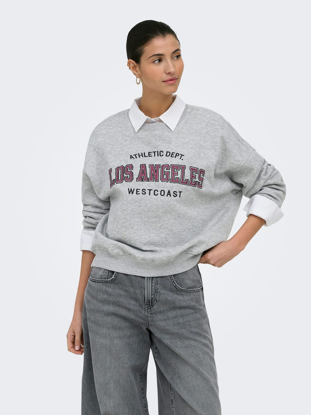 Jacqueline de Yong sweater dames grijs melee – JDYMESA