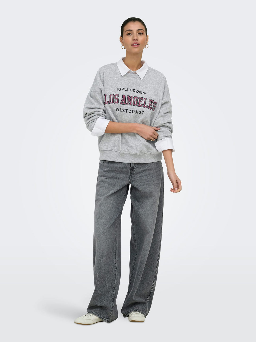 Jacqueline de Yong sweater dames grijs melee – JDYMESA