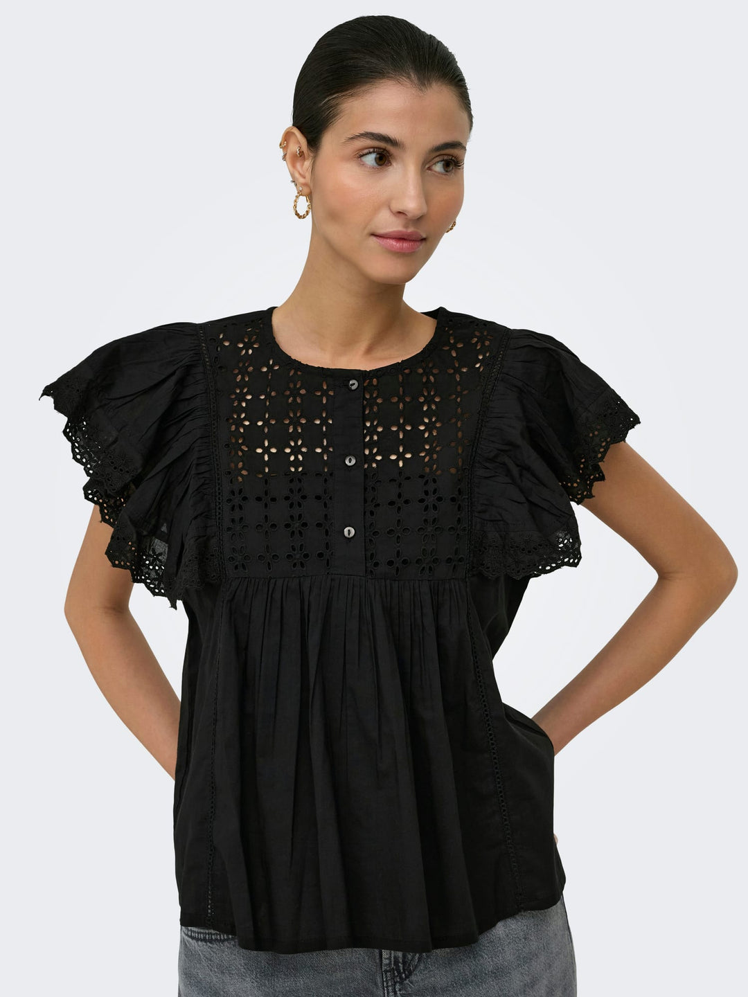 Jacqueline de Yong Sigga top zwart – dames