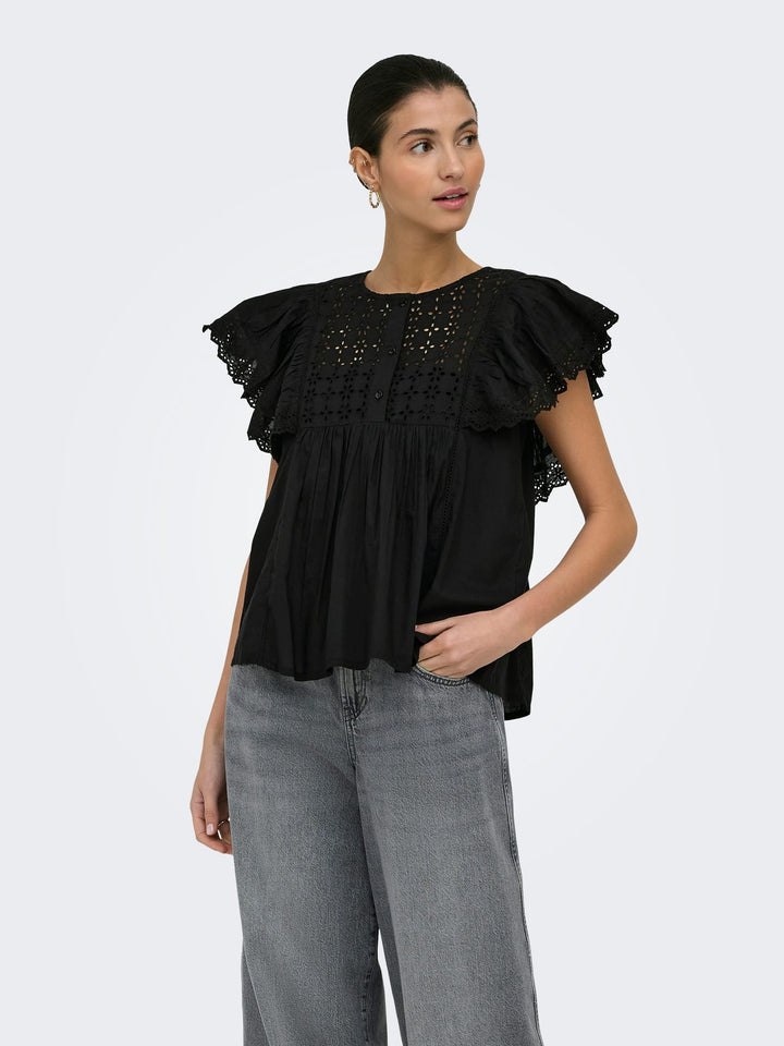 Jacqueline de Yong Sigga top zwart – dames