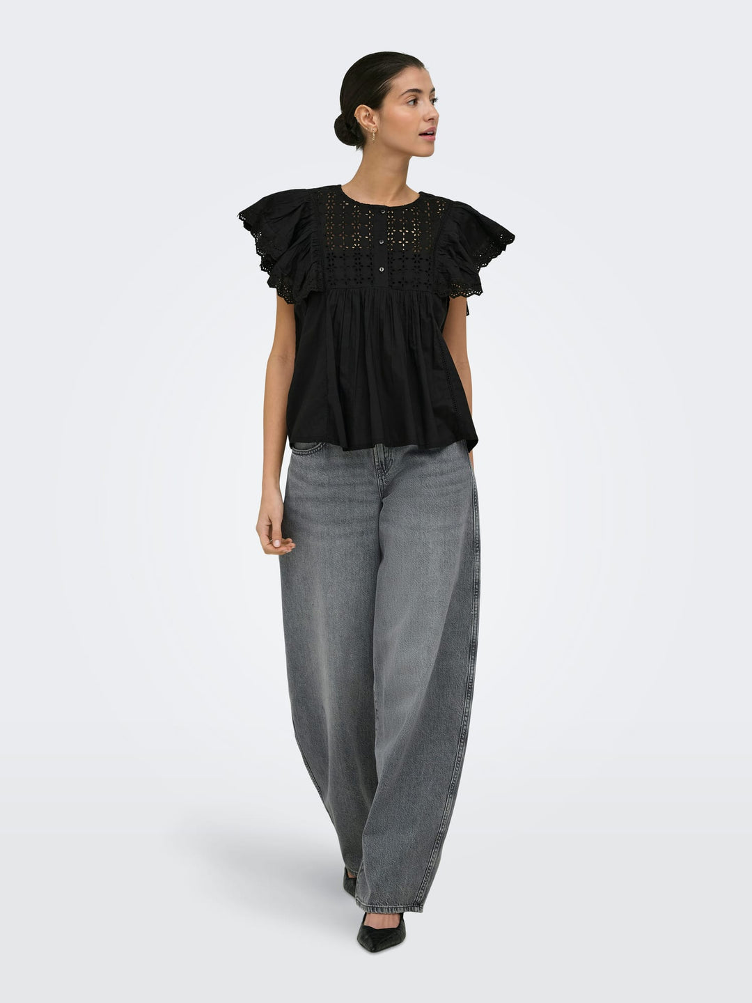 Jacqueline de Yong Sigga top zwart – dames
