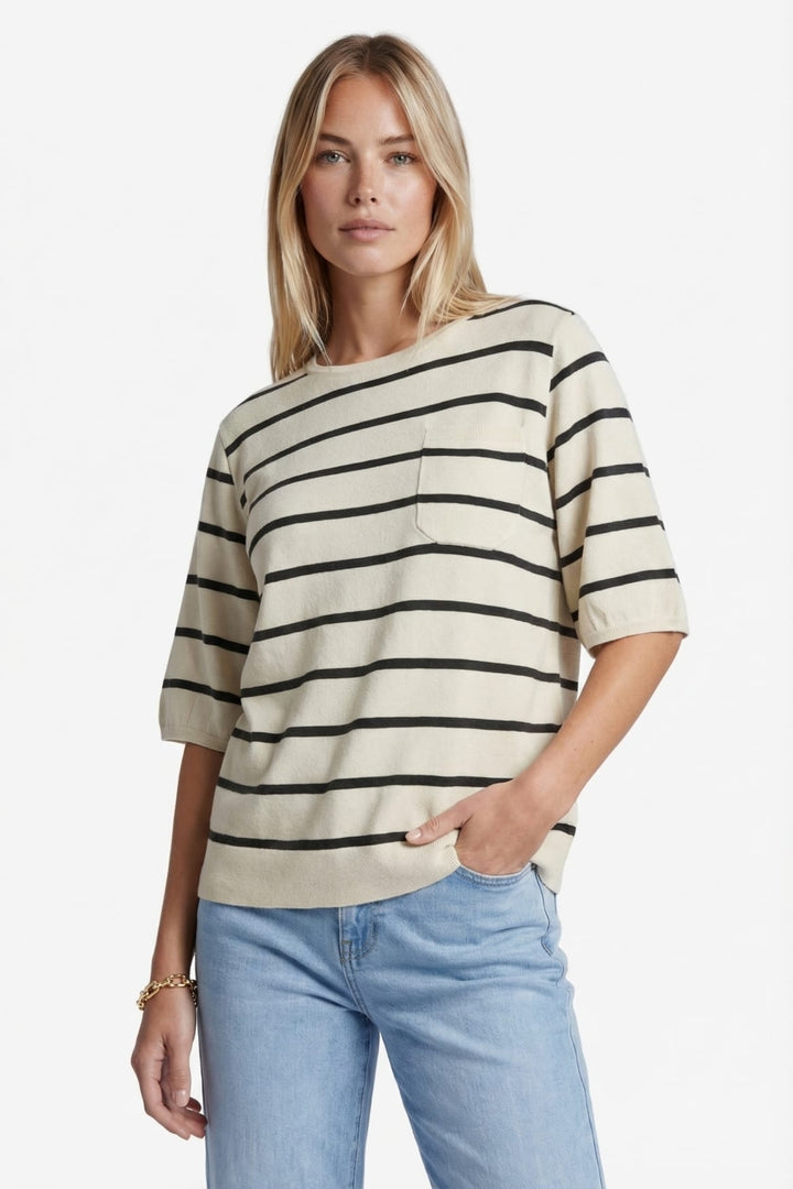 G-Maxx Genoveva knitting top beige – dames