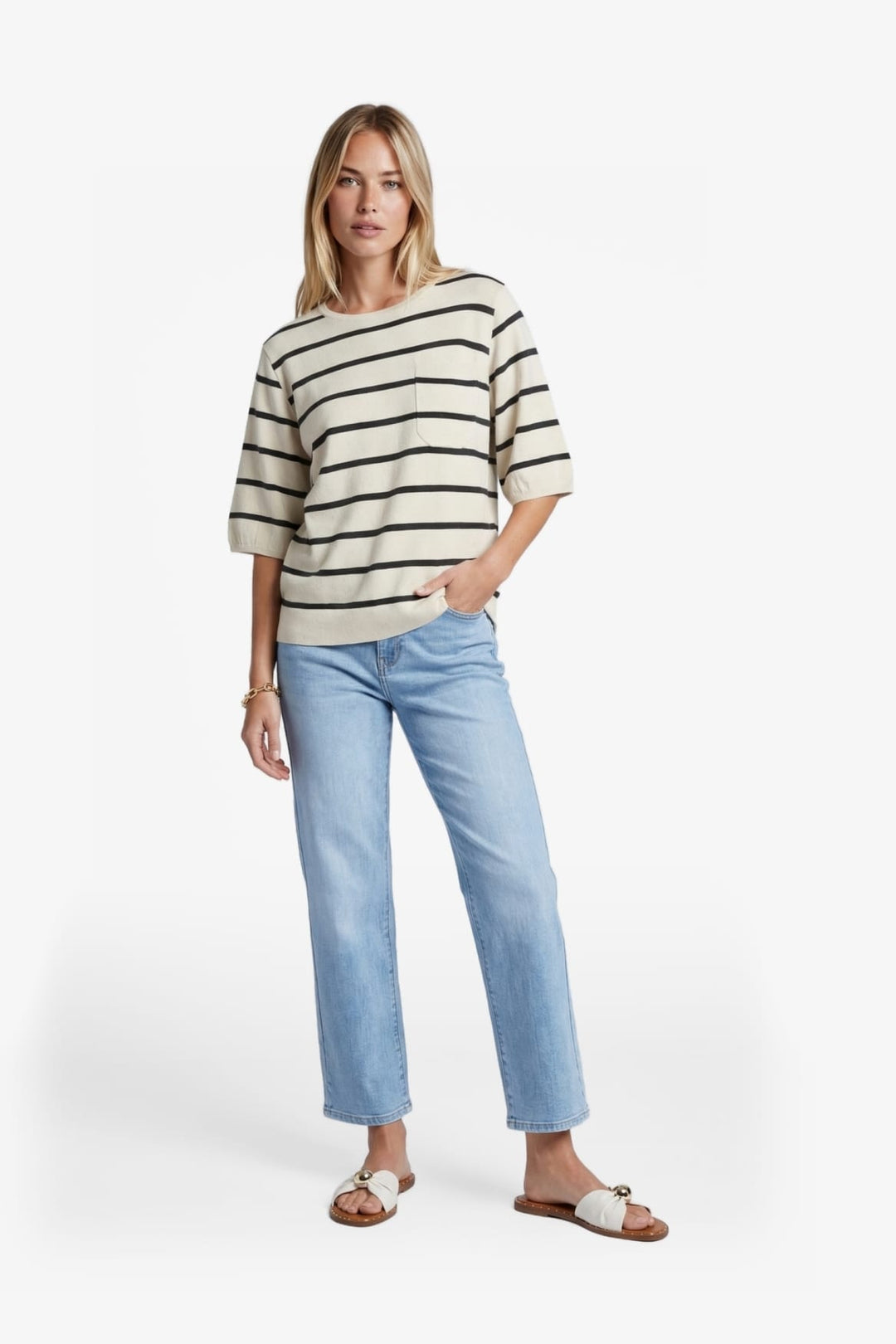 G-Maxx Genoveva knitting top beige – dames