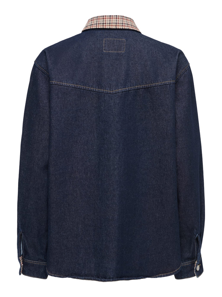 Only 15384824 Vera blouse l/m denim dames blue denim