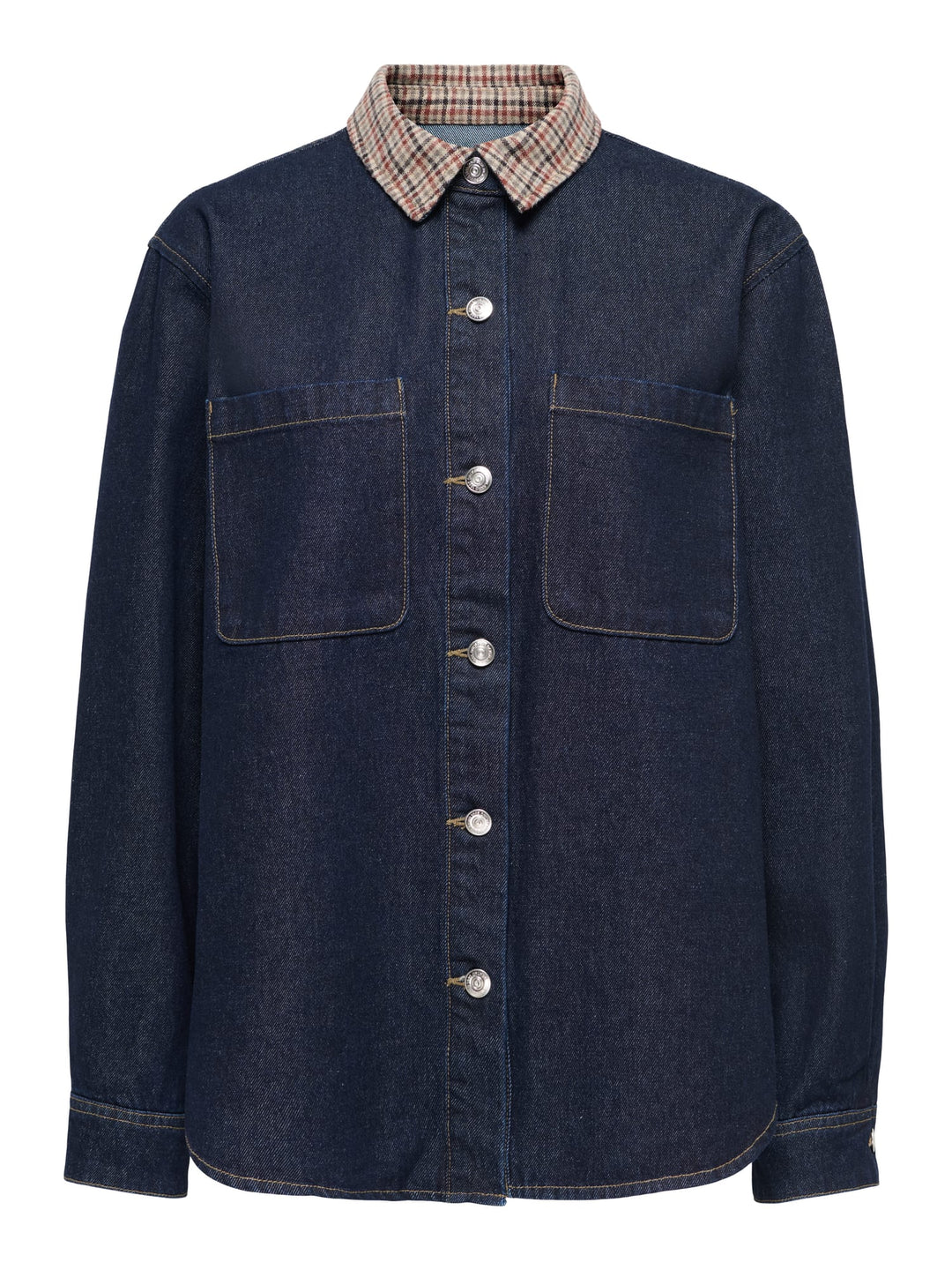 Only 15384824 Vera blouse l/m denim dames blue denim