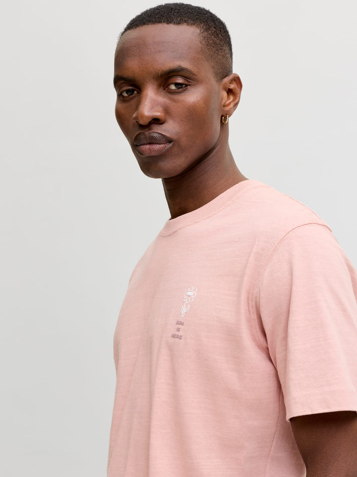 Jack & Jones JPRBLAJAKE SS TEE oud roze – heren T-shirt
