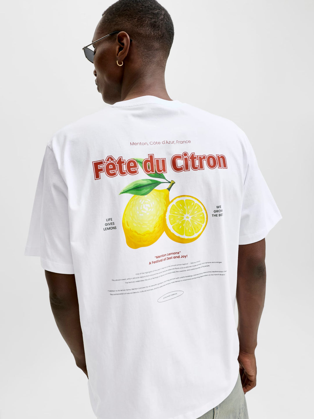 Jack & Jones 12288350 lemon T-shirt k/m off-white – heren