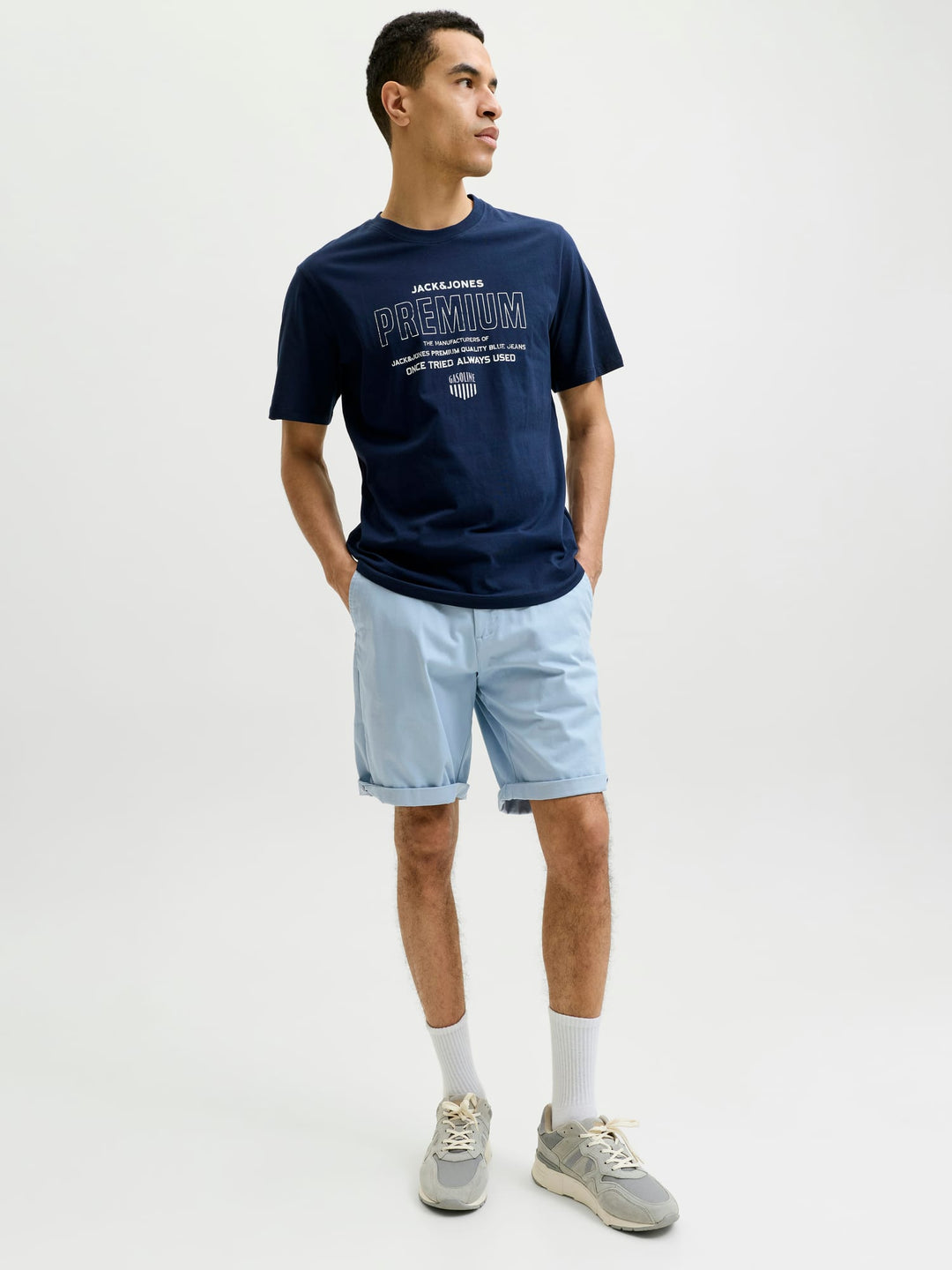 Jack & Jones Bowie Chino Shorts lichtblauw – heren