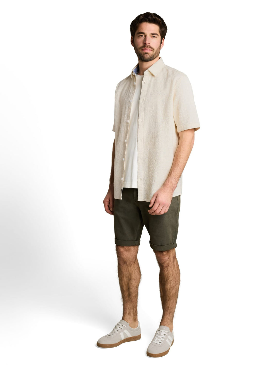 Tom Tailor 1050945 overhemd k/m ecru – heren